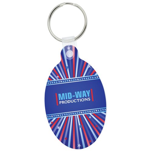 Oval Soft Keychain - Full Colour Main Image