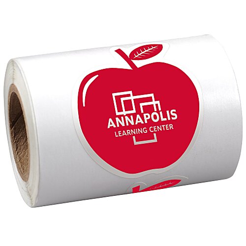 Sticker by the Roll - Apple - 1-5/8" x 2-1/16" Main Image