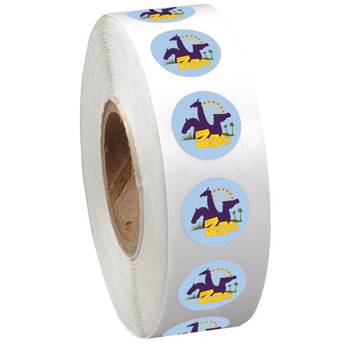 Full Colour Sticker by the Roll - Circle - 1/2 inch Main Image