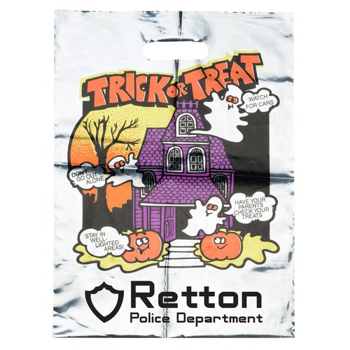 Metallic Halloween Bag - Haunted House Main Image