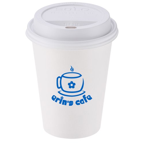 Paper Hot/Cold Cup - 12 oz. with Traveler Lid Main Image