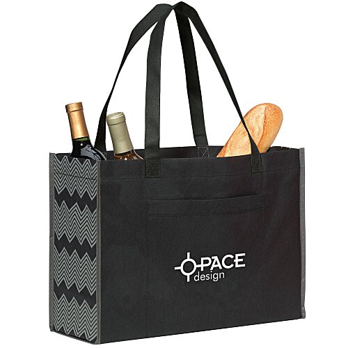 Chevron Shopper Tote - 24 hr Main Image