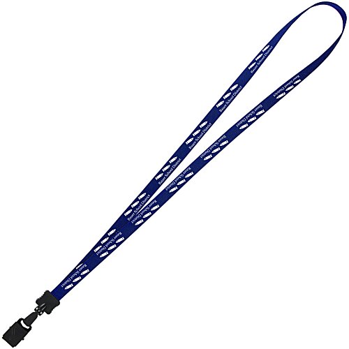 Smooth Nylon Lanyard - 1/2 inch - 32 inches - Large Metal Bulldog Clip Main Image