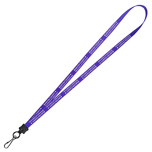 Smooth Nylon Lanyard - 1/2 inch - 36 inches - Metal Swivel Snap Hook Main Image