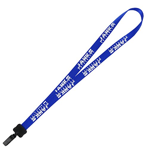 Smooth Nylon Lanyard - 3/4" - 36" - Plastic Bulldog Clip Main Image