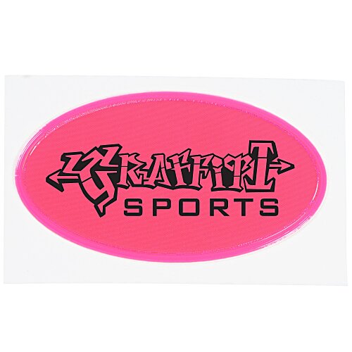 Reflective Sticker - Oval - 1 1/4 inches x 2 1/4 inches Main Image