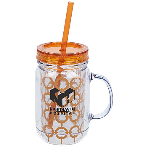 Mason Mug with Straw - 18 oz. - Link Main Image