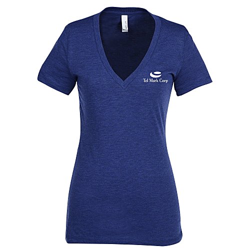 Bella+Canvas Tri-Blend Deep V-Neck T-Shirt - Ladies' - Screen Main Image