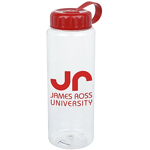 Clear Impact Guzzler Sport Bottle with Tethered Lid - 32 oz Main Image