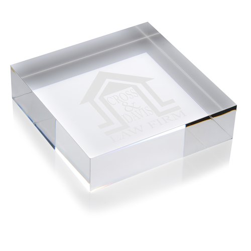 Square Acrylic Paperweight Main Image