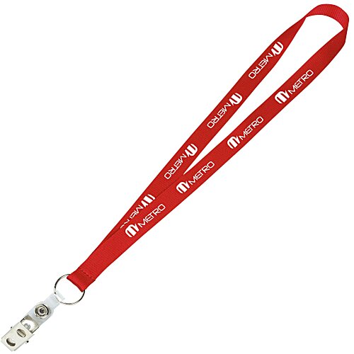 Value Lanyard - 3/4 inch - Snap with Metal Bulldog Clip Main Image