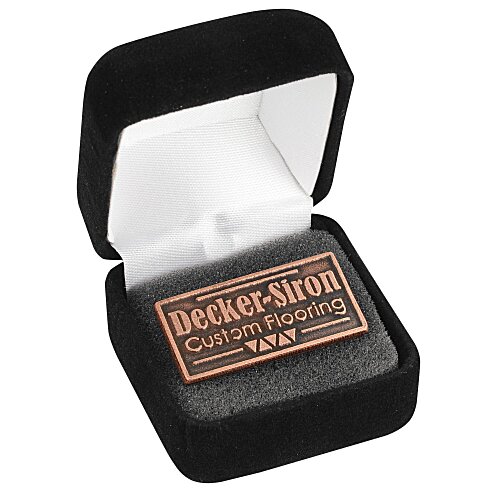 Econo Lapel Pin - Rectangle - Gift Box Main Image