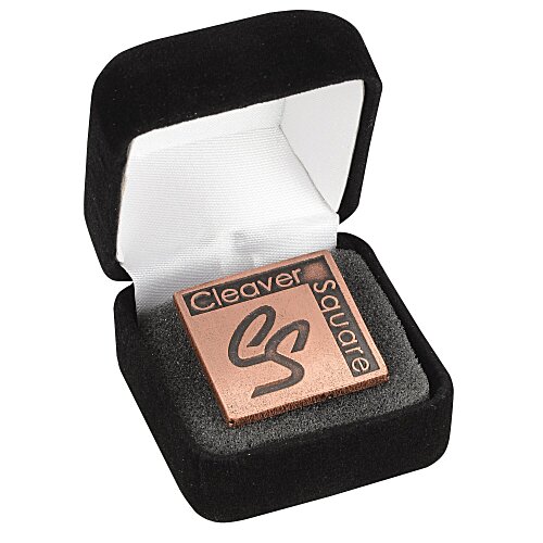 Econo Lapel Pin - Square - Gift Box Main Image