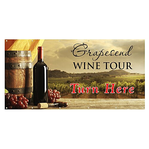Value Outdoor Banner - 5 feet x 10 feet - 24 hr Main Image