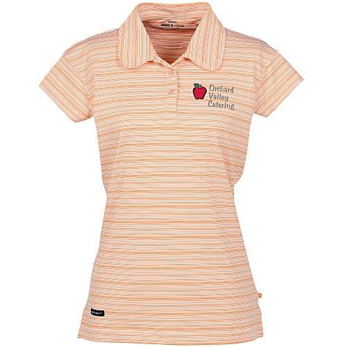 Princeton Micro Stripe Performance Cap Sleeve Polo - Ladies' Main Image