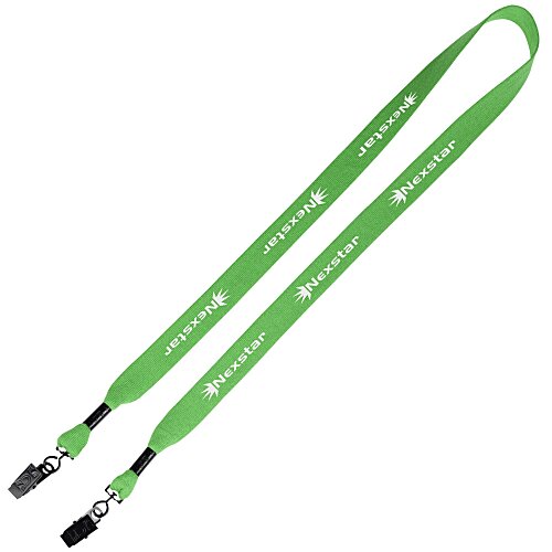 Knit Cotton Lanyard - 3/4" - 2 Bulldog Clips Main Image