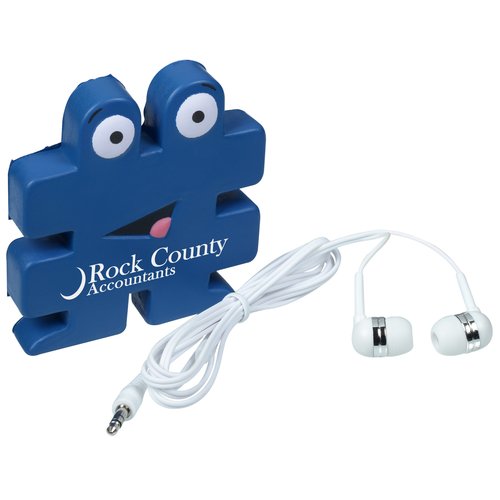 Ear Buds with Hashtag Wrap Main Image