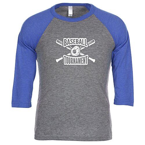 Bella+Canvas 3/4 Sleeve Tri-Blend Baseball Tee Main Image
