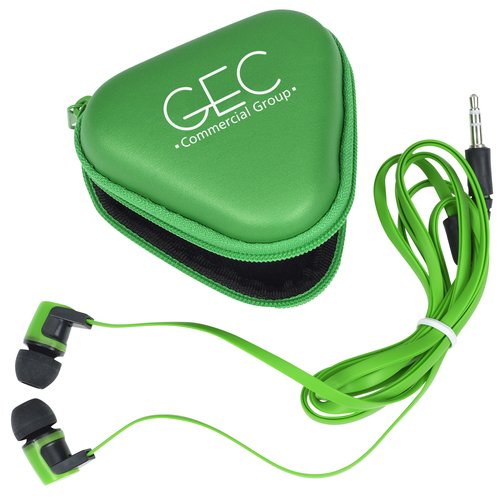 Cylinder Ear Buds with Triangle Case Main Image