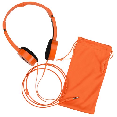 Fold Up Headphones with Pouch - Closeout Main Image