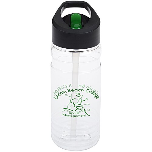 Clear Impact Line Up Bottle Two-Tone Flip Straw Lid - 20 oz Main Image