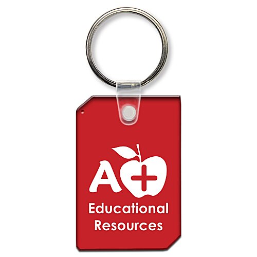 Dimensional Rectangle Soft Keychain - Translucent Main Image