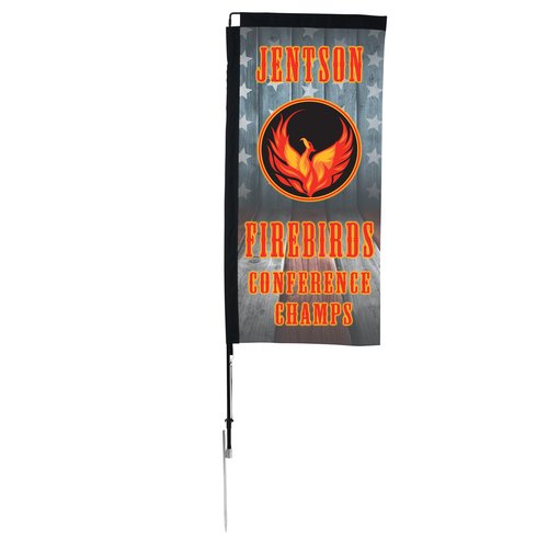 Outdoor Rectangular Sail Sign - 7 feet - One Sided Main Image