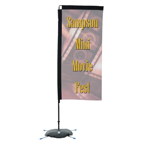 Indoor Rectangular Sail Sign - 7 feet - One Sided Main Image