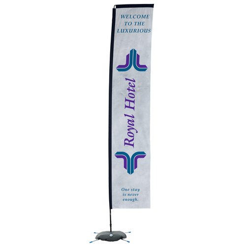 Indoor Rectangular Sail Sign - 14 1/2 feet - One Sided Main Image