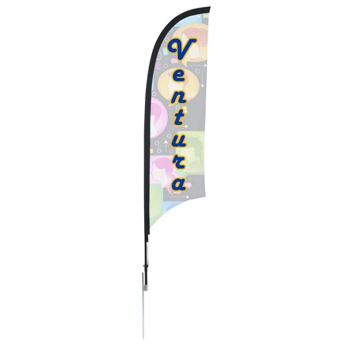 Outdoor Razor Sail Sign - 7 feet - One Sided Main Image
