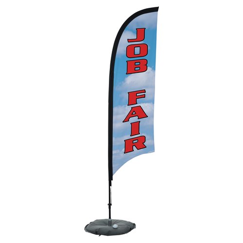 Indoor Razor Sail Sign - 7 feet - One Sided Main Image