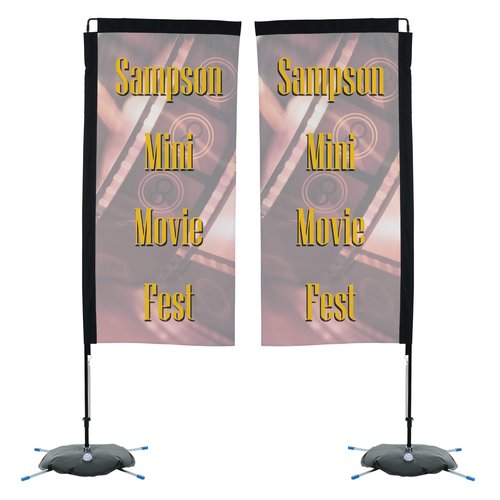 Indoor Rectangular Sail Sign - 7 feet - Two Sided Main Image