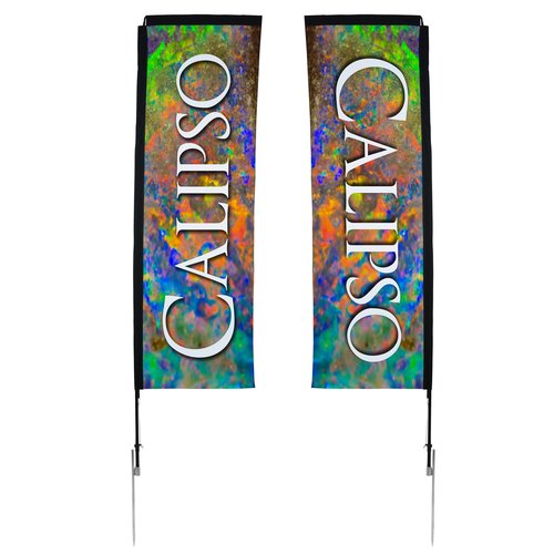 Outdoor Rectangular Sail Sign - 10 feet - Two Sided Main Image