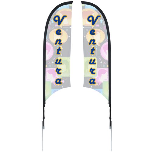 Outdoor Razor Sail Sign - 7 feet - Two Sided Main Image