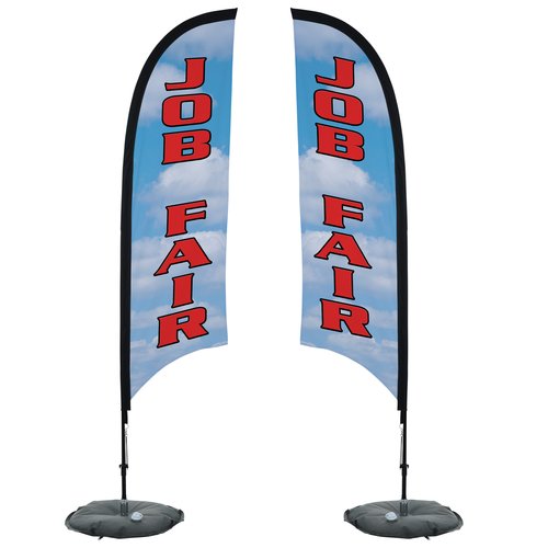 Indoor Razor Sail Sign - 7 feet - Two Sided Main Image