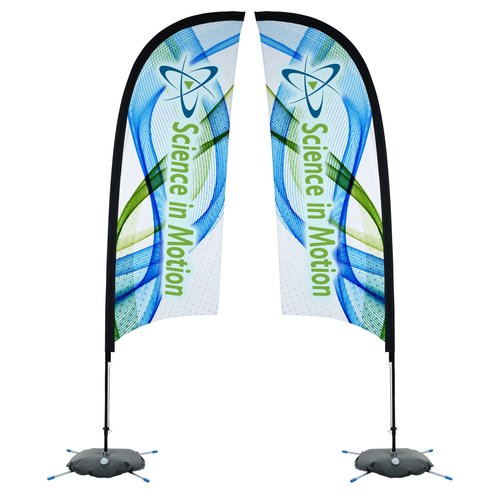 Indoor Razor Sail Sign - 9 feet - Two Sided Main Image
