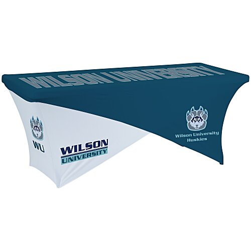 Hemmed UltraFit Cross Over Table Cover - 6 feet - Full Colour Main Image