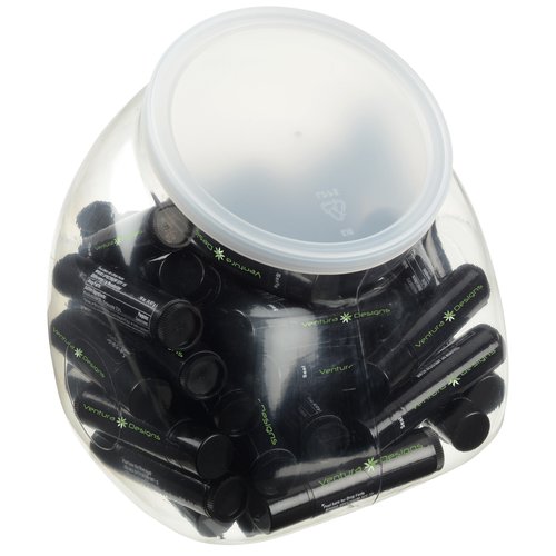 Non-SPF Black Tube Lip Balm Tub - 50-Pieces Main Image