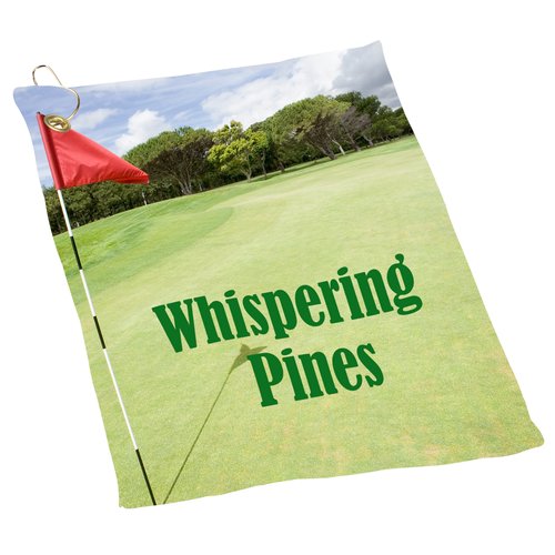 Full Colour Microfibre Velour Golf Towel - 18 inches x 11 inches Main Image
