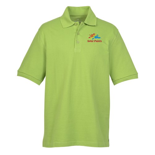 Belmont Combed Cotton Pique Polo - Men's - Embroidered Main Image
