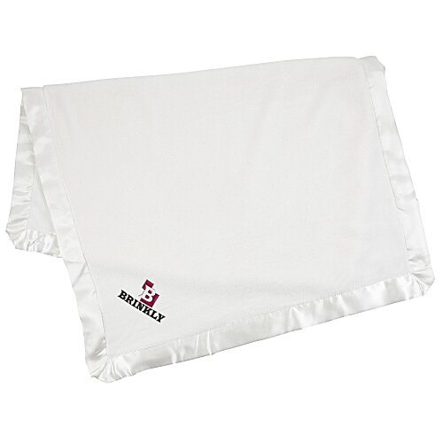 Satin Trim Tahoe Microfleece Baby Blanket Main Image