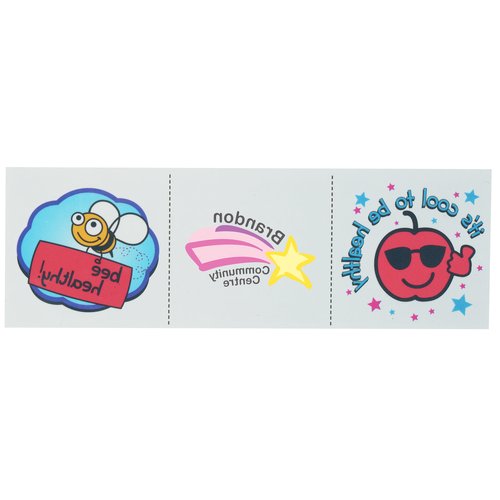 Super Kid 3 Tattoo Strip - Healthy Habits Main Image
