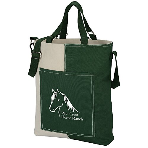 Dual Colour Cotton Tote - Closeout Main Image