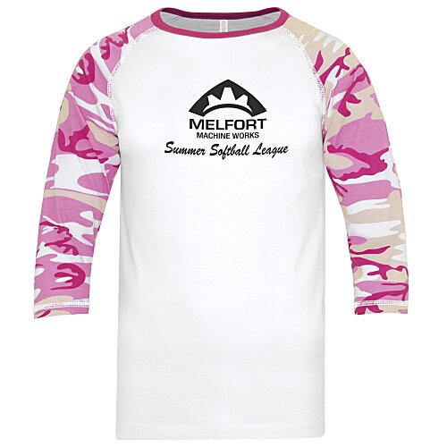 Euro Spun Cotton Baseball Tee - Camo - Screen Main Image