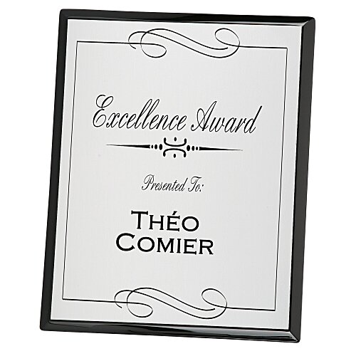 Black Finished Plaque with Aluminum Plate - 10" Main Image