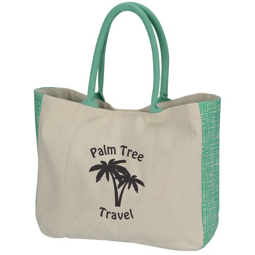 Abstract Grid Cotton Tote Main Image