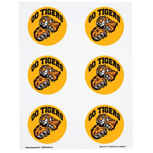 Quick & Colourful Sheeted Label - Circle - 2-3/4" Main Image