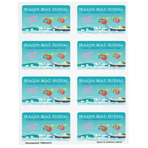 Quick & Colourful Sheeted Label - Rect - 2" x 3-1/2" Main Image