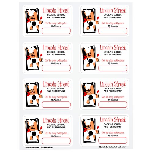 Quick & Colourful Sheeted Label - Rect - 2-3/16" x 3-1/2" Main Image