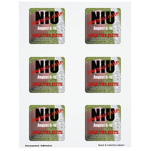 Quick & Colourful Sheeted Label - Square - 2-1/2" x 2-1/2" Main Image